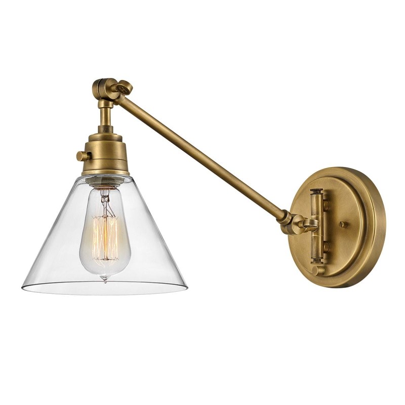 Applique Arti Laiton et transparent 60W ELS_HK-ARTI-1W-HB-CG HK-ARTI-1W-HB-CG Applique Arti Laiton et transparent 60W ELSTEAD LIGHTING HK-ARTI-1W-HB-CG
