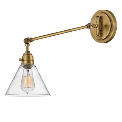 Applique Arti Laiton et transparent 60W ELSTEAD LIGHTING HK-ARTI-1W-HB-CG
