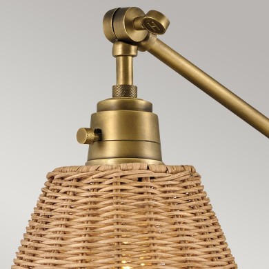 Applique Arti Laiton et rotin 60W ELSTEAD LIGHTING HK-ARTI-1W-HB-NR