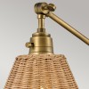 Applique Arti Laiton et rotin 60W ELSTEAD LIGHTING HK-ARTI-1W-HB-NR