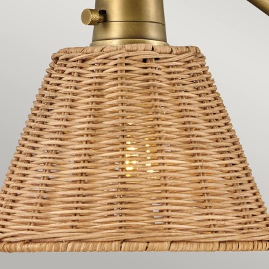 Applique Arti Laiton et rotin 60W ELSTEAD LIGHTING HK-ARTI-1W-HB-NR