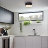 Plafonnier Cedric Noir et opale 2x40W ELSTEAD LIGHTING HK-CEDRIC-F-S-BK