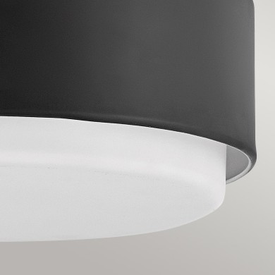Plafonnier Cedric Noir et opale 2x40W ELSTEAD LIGHTING HK-CEDRIC-F-S-BK