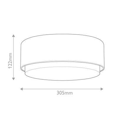 Plafonnier Cedric Noir et opale 2x40W ELSTEAD LIGHTING HK-CEDRIC-F-S-BK
