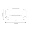 Plafonnier Cedric Noir et opale 2x40W ELSTEAD LIGHTING HK-CEDRIC-F-S-BK