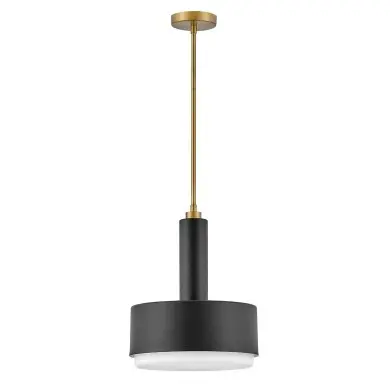 Suspension Cedric Noir et opale 2x60W ELSTEAD LIGHTING HK-CEDRIC-P-M-BK