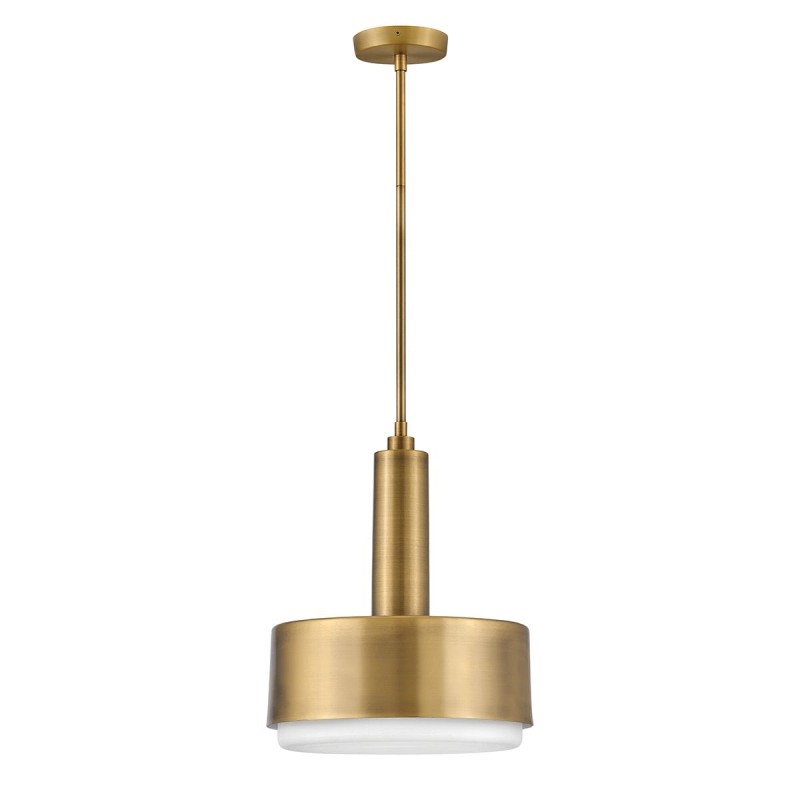 Suspension Cedric Laiton et opale 2x60W ELSTEAD LIGHTING HK-CEDRIC-P-M-BR
