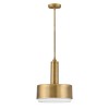 Suspension Cedric Laiton et opale 2x60W ELSTEAD LIGHTING HK-CEDRIC-P-M-BR