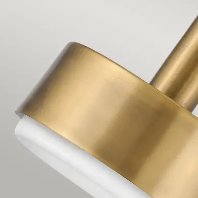 Suspension Cedric Laiton et opale 2x60W ELSTEAD LIGHTING HK-CEDRIC-P-M-BR