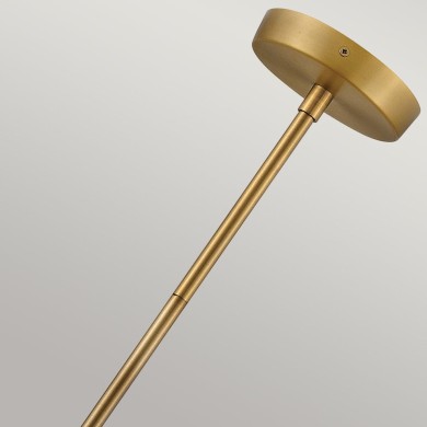 Suspension Cedric Laiton et opale 2x60W ELSTEAD LIGHTING HK-CEDRIC-P-M-BR