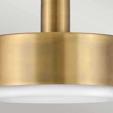 Suspension Cedric Laiton et opale 2x60W ELSTEAD LIGHTING HK-CEDRIC-P-M-BR
