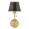 Applique Clarke Laiton et acier noir 40W ELSTEAD LIGHTING HK-CLARKE1-BR-BK