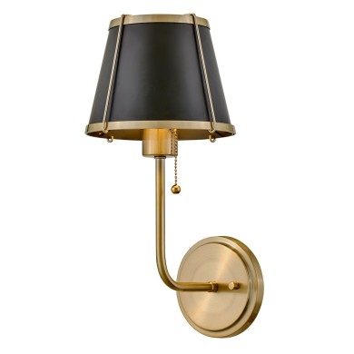 Applique Clarke Laiton et acier noir 40W ELSTEAD LIGHTING HK-CLARKE1-BR-BK