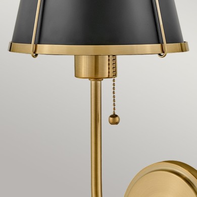 Applique Clarke Laiton et acier noir 40W ELSTEAD LIGHTING HK-CLARKE1-BR-BK