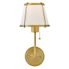 Applique Clarke laiton, acier ivoire et marron 40W ELSTEAD LIGHTING HK-CLARKE1-DBR-OW