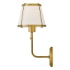 Applique Clarke laiton, acier ivoire et marron 40W ELSTEAD LIGHTING HK-CLARKE1-DBR-OW