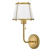 Applique Clarke laiton, acier ivoire et marron 40W ELSTEAD LIGHTING HK-CLARKE1-DBR-OW