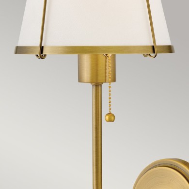 Applique Clarke laiton, acier ivoire et marron 40W ELSTEAD LIGHTING HK-CLARKE1-DBR-OW