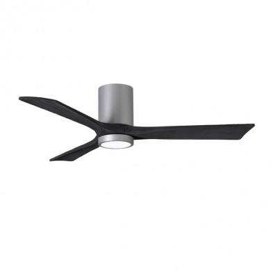 Ventilateur de plafond avec lumière Irene 132cm Chromé Noir ATLAS FAN IR3HLK-BN-BK-52