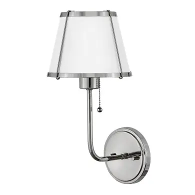 Applique Clarke Nickel et blanc 40W ELSTEAD LIGHTING HK-CLARKE1-PN-WH