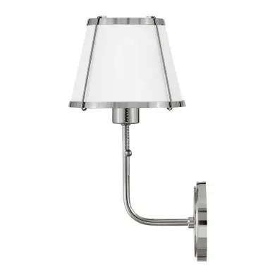 Applique Clarke Nickel et blanc 40W ELSTEAD LIGHTING HK-CLARKE1-PN-WH