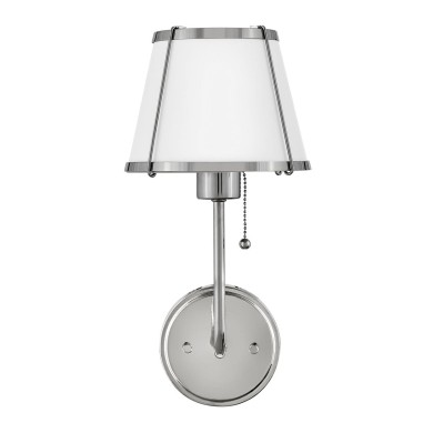 Applique Clarke Nickel et blanc 40W ELSTEAD LIGHTING HK-CLARKE1-PN-WH