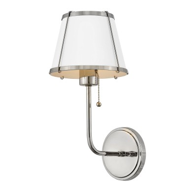 Applique Clarke Nickel et blanc 40W ELSTEAD LIGHTING HK-CLARKE1-PN-WH