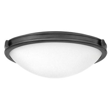 Plafonnier Collier Noir et blanc 3x40W affleurant ELSTEAD LIGHTING HK-COLLIER-F-M-BX