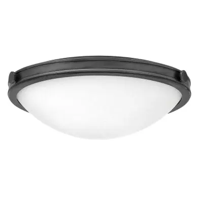 Plafonnier Collier Noir et blanc 3x40W affleurant ELSTEAD LIGHTING HK-COLLIER-F-M-BX