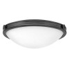 Plafonnier Collier Noir et blanc 3x40W affleurant ELSTEAD LIGHTING HK-COLLIER-F-M-BX