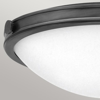 Plafonnier Collier Noir et blanc 3x40W affleurant ELSTEAD LIGHTING HK-COLLIER-F-M-BX