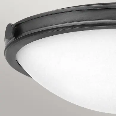 Plafonnier Collier Noir et blanc 3x40W affleurant ELSTEAD LIGHTING HK-COLLIER-F-M-BX