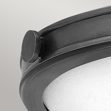 Plafonnier Collier Noir et blanc 3x40W affleurant ELSTEAD LIGHTING HK-COLLIER-F-M-BX