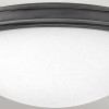 Plafonnier Collier Noir et blanc 3x40W affleurant ELSTEAD LIGHTING HK-COLLIER-F-M-BX