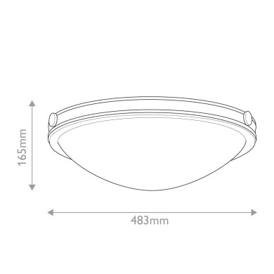 Plafonnier Collier Noir et blanc 3x40W affleurant ELSTEAD LIGHTING HK-COLLIER-F-M-BX
