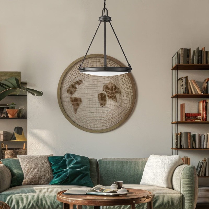 Suspension Collier Noir et blanc 4x40W ELSTEAD LIGHTING HK-COLLIER-P-BX