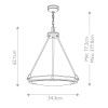 Suspension Collier Noir et blanc 4x40W ELSTEAD LIGHTING HK-COLLIER-P-BX