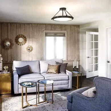 Plafonnier Collier Noir et blanc 4x40W ELSTEAD LIGHTING HK-COLLIER-SF-M-BX