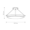 Plafonnier Collier Noir et blanc 4x40W ELSTEAD LIGHTING HK-COLLIER-SF-M-BX