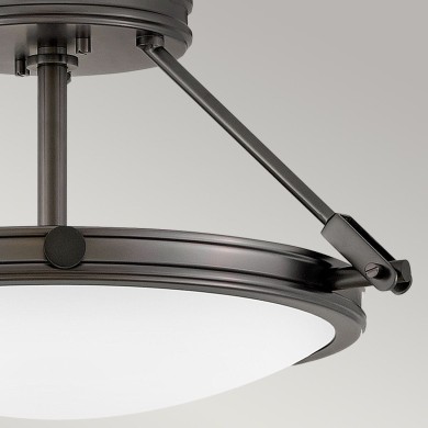 Plafonnier Collier Noir et blanc 3x40W ELSTEAD LIGHTING HK-COLLIER-SF-S-BX