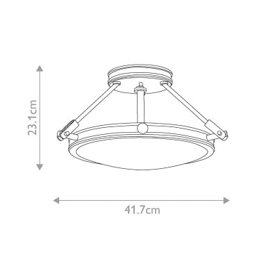 Plafonnier Collier Noir et blanc 3x40W ELSTEAD LIGHTING HK-COLLIER-SF-S-BX