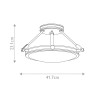 Plafonnier Collier Noir et blanc 3x40W ELSTEAD LIGHTING HK-COLLIER-SF-S-BX