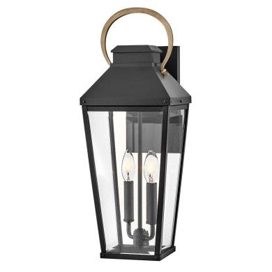 Applique Dawson Noir, bronze et transparent 2x40W  HK-DAWSON-L