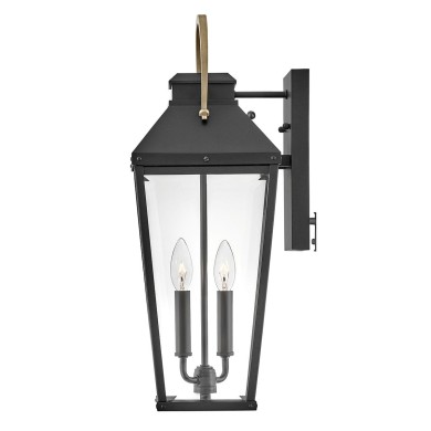Applique Dawson Noir, bronze et transparent 2x40W  HK-DAWSON-L
