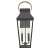 Applique Dawson Noir, bronze et transparent 2x40W  HK-DAWSON-L