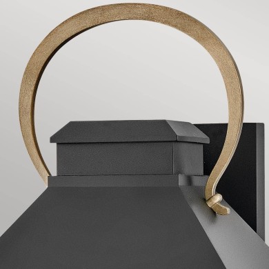 Applique Dawson Noir, bronze et transparent 2x40W  HK-DAWSON-L