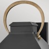 Applique Dawson Noir, bronze et transparent 2x40W  HK-DAWSON-L