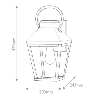 Applique Dawson Noir, bronze et transparent 60W ELSTEAD LIGHTING HK-DAWSON-M