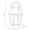 Applique Dawson Noir, bronze et transparent 60W ELSTEAD LIGHTING HK-DAWSON-M