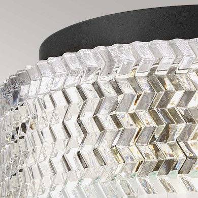 Plafonnier Elle Noir et transparent 2x60W ELSTEAD LIGHTING HK-ELLE-F-S-BK